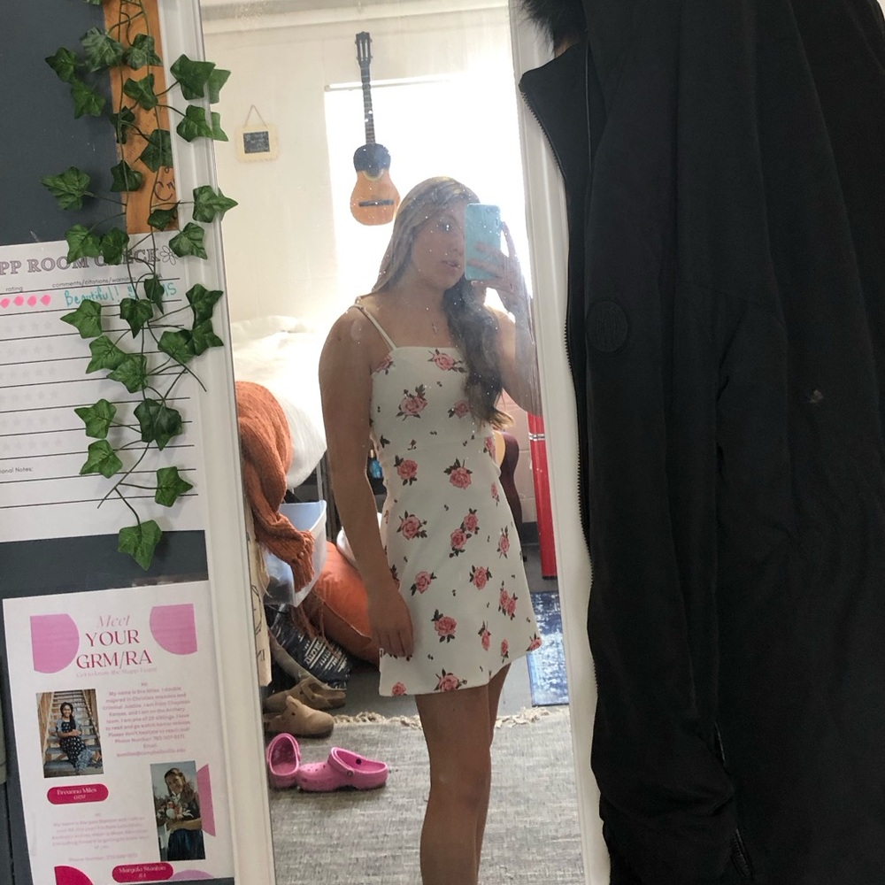H&M Divided White and Pink Floral Dress
